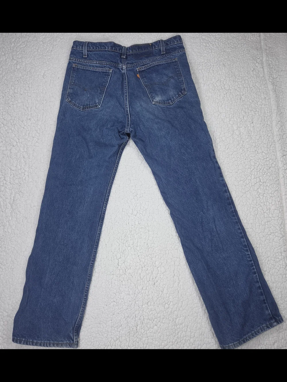 RARE / BLANK ORANGE TAG / 1970s / Levi's / Straight Leg Jeans / Size 34x30